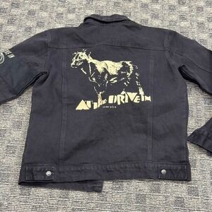 black denim button-up jacketofficial band merchandise At the Drive-In.
